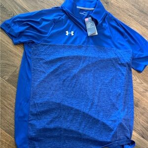 Blue 1/4 zip Under Armour top